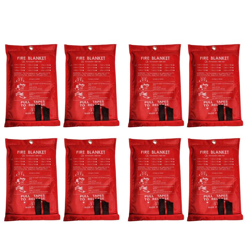 Fire Blanket Kitchen - B48B-8PCS Manta ignífuga de emergencia, manta
