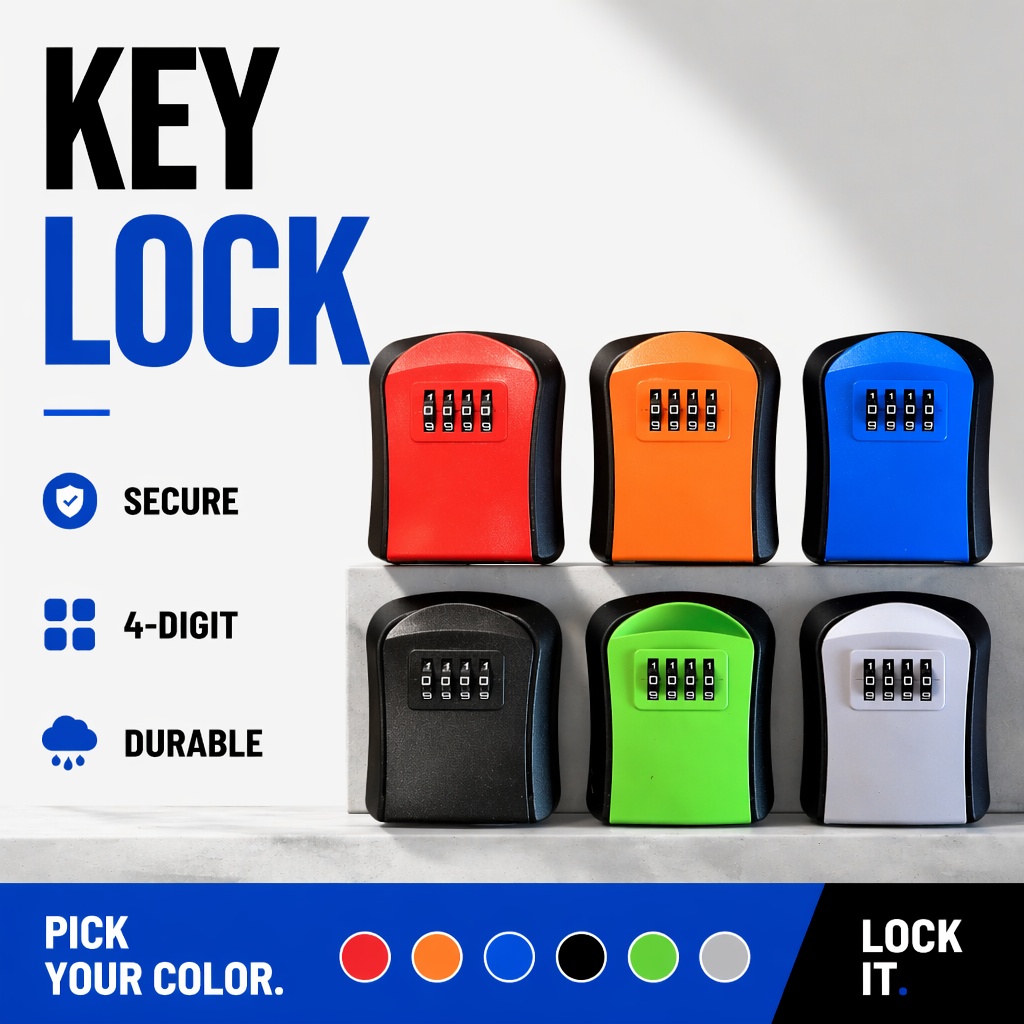 Lockbox Key Secure - Caja de almacenamiento de llaves impermeable