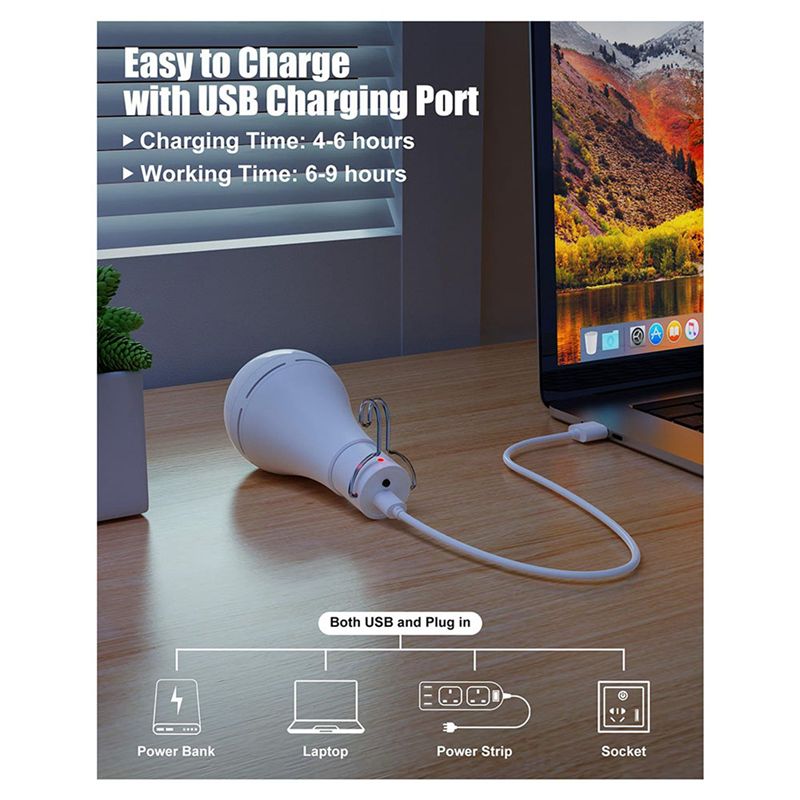 B03C-Bombilla LED Recargable p - Power Outage Light reseña y precio