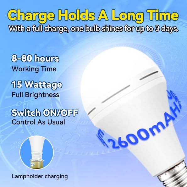 Bombilla de Luz Recargable de  - Power Outage Light reseña y precio