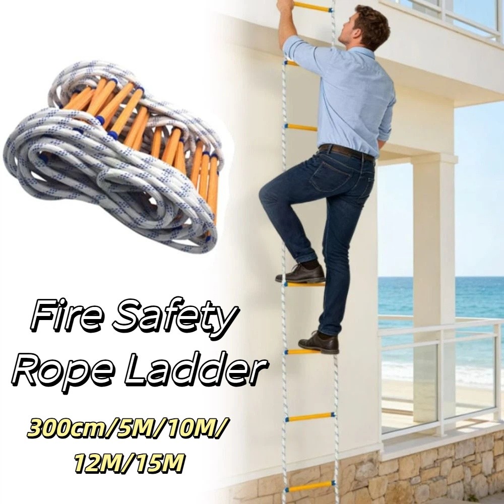 Escalera de cuerda aislada, es - Fire Escape Ladder reseña y precio