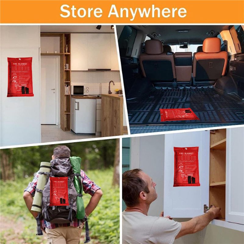B48B-8PCS Manta ignífuga de em - Fire Blanket Kitchen reseña y precio